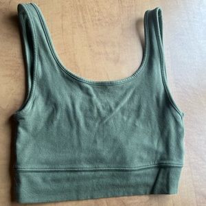 -Light Green Crop Top